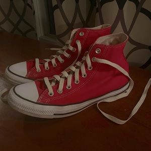 Red Converse sneakers